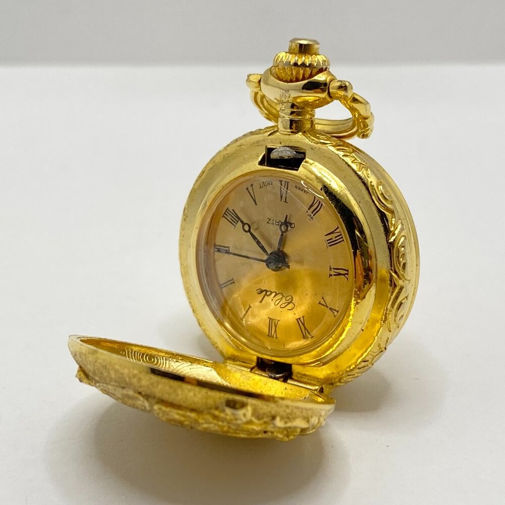 Vintage Gold-Tone Watch Locket Pendant Japan